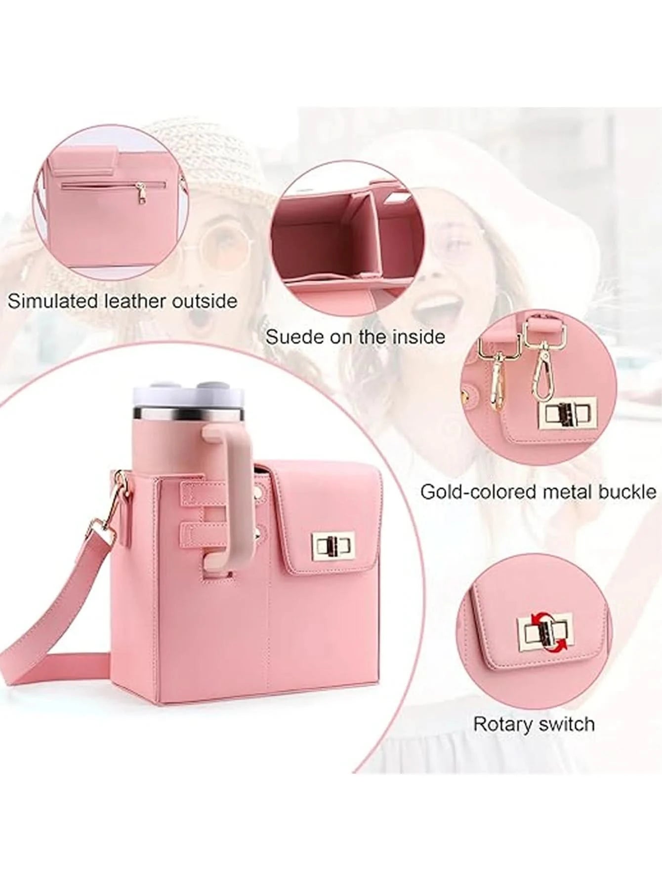 Outdoor portable crossbody water cup protection multifunctional universal water bottle storage bag single shoulder solid color - M & M Global