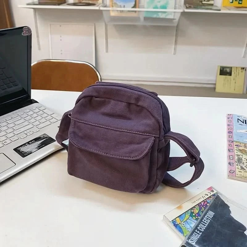 Fashion Small Canvas Crossbody Bags for Women 2025 Mini Shoulder Phone Purse Girl Student Cotton Cloth Mini Female Handbags Flap - M & M Global
