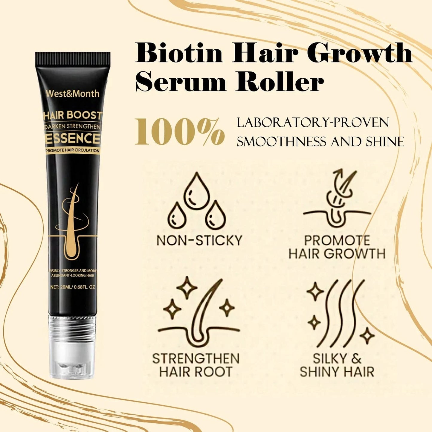 Hair Growth Essential Loss Regrowth Treatment Strengthens Hair Nourishes Scalp Light Weight Non Greasy Improve Scalp Circulation - M & M Global