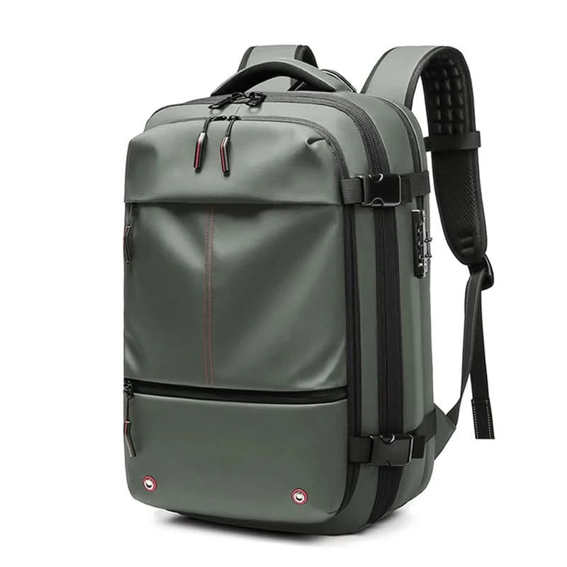 Travel Men 17 inch Laptop Backpack vacuum compression Backpack Business Large Capacity school Backpack expand outdoor backpack - M & M Global