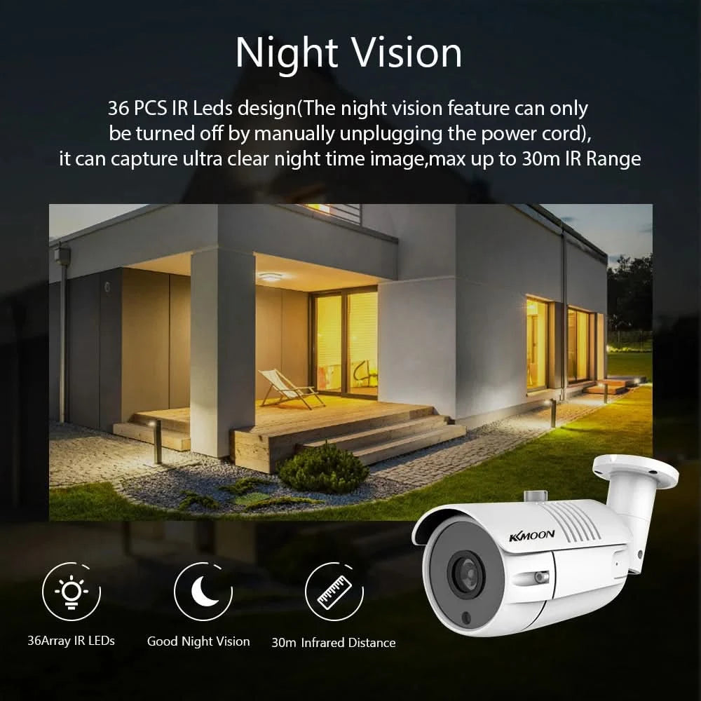 2MP Analog Security Camera 1080P Surveillance Camera with Night Vision,Indoor Outdoor Weatherproof for Home Video Surveillance