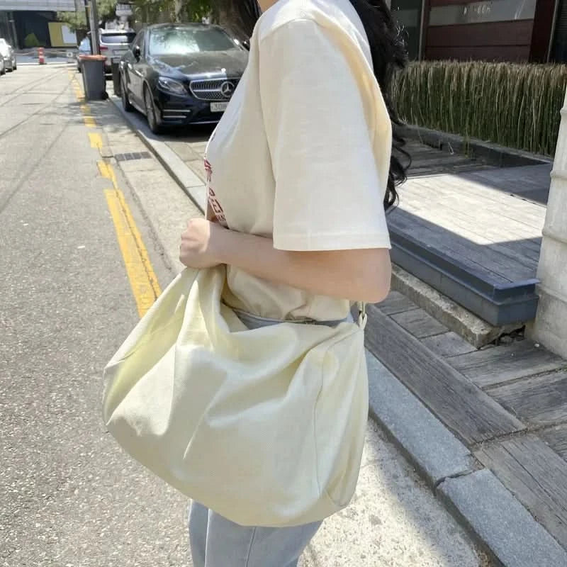 Women Shoulder Bag Large Canvas Crossbody Bags For Women Fashion Korean Female Student School Bag Chic Messenger Bag Handbags - M & M Global