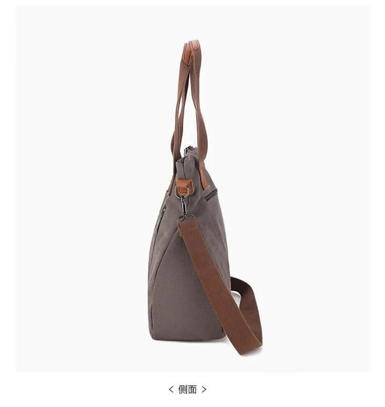 Cross-border large-capacity canvas women's bag, casual cross-body bag, Korean-style fashionable tote bag, simple handbag, new st - M & M Global