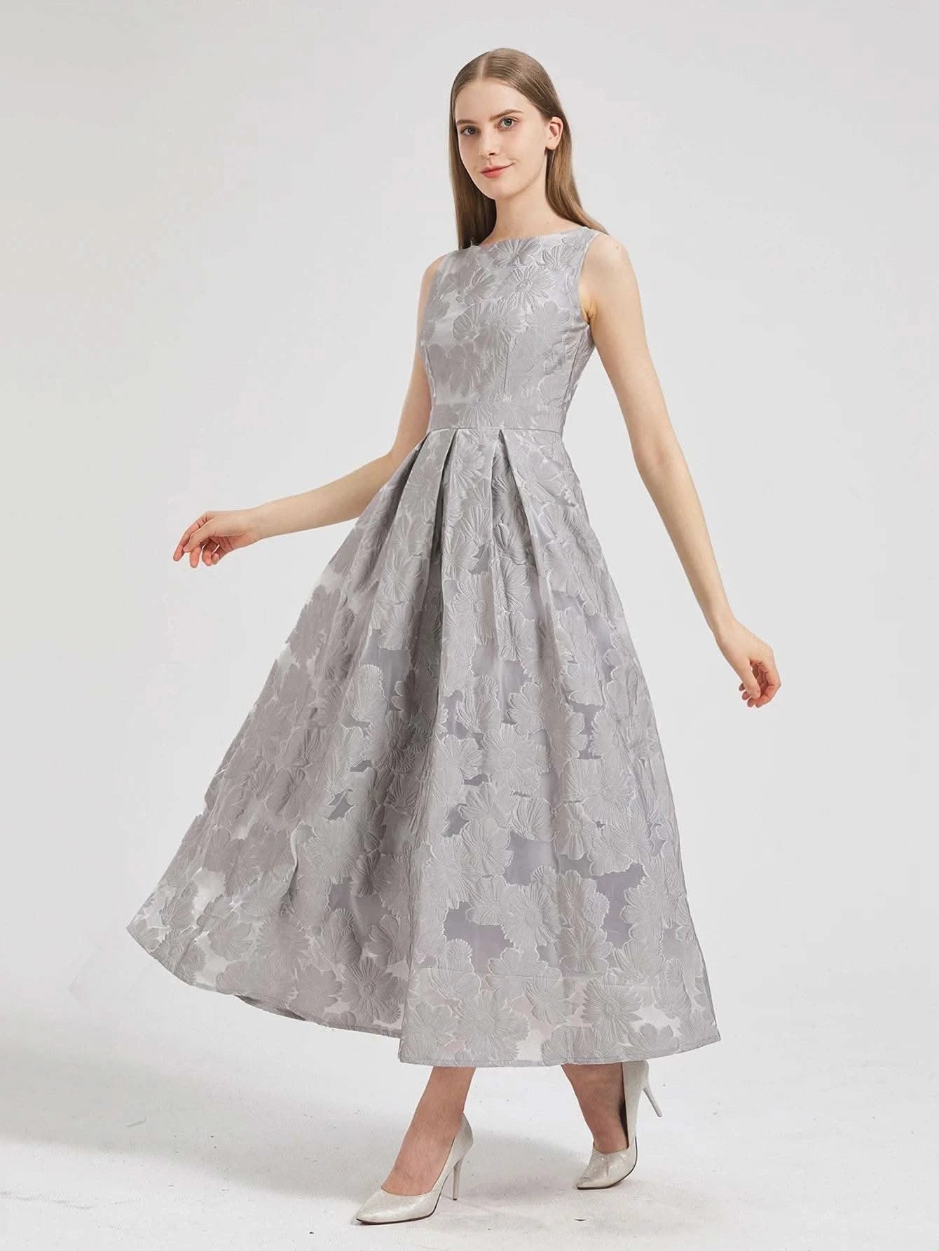 DEVCHATA Women New Fashion Organza Embroidery Elegant Long Dress Summer Sleeveless Dresses Lady Holiday Evening Prom Vestido - M & M Global