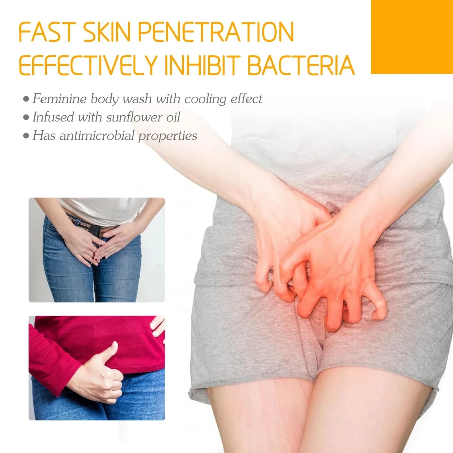 Women Shower Gel Body Private Parts Cleansing Refreshing Oil Control Moisturizing Long-Lasting Fragrance Anti Itch Shower Gel - M & M Global