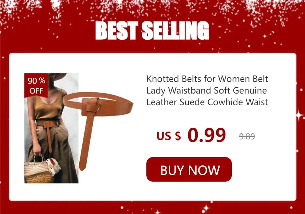 Knotted Belts for Women Belt Lady Waistband Soft Genuine Leather Suede Cowhide Waist Belt Straps Long Dress Coat Accessories - M & M Global