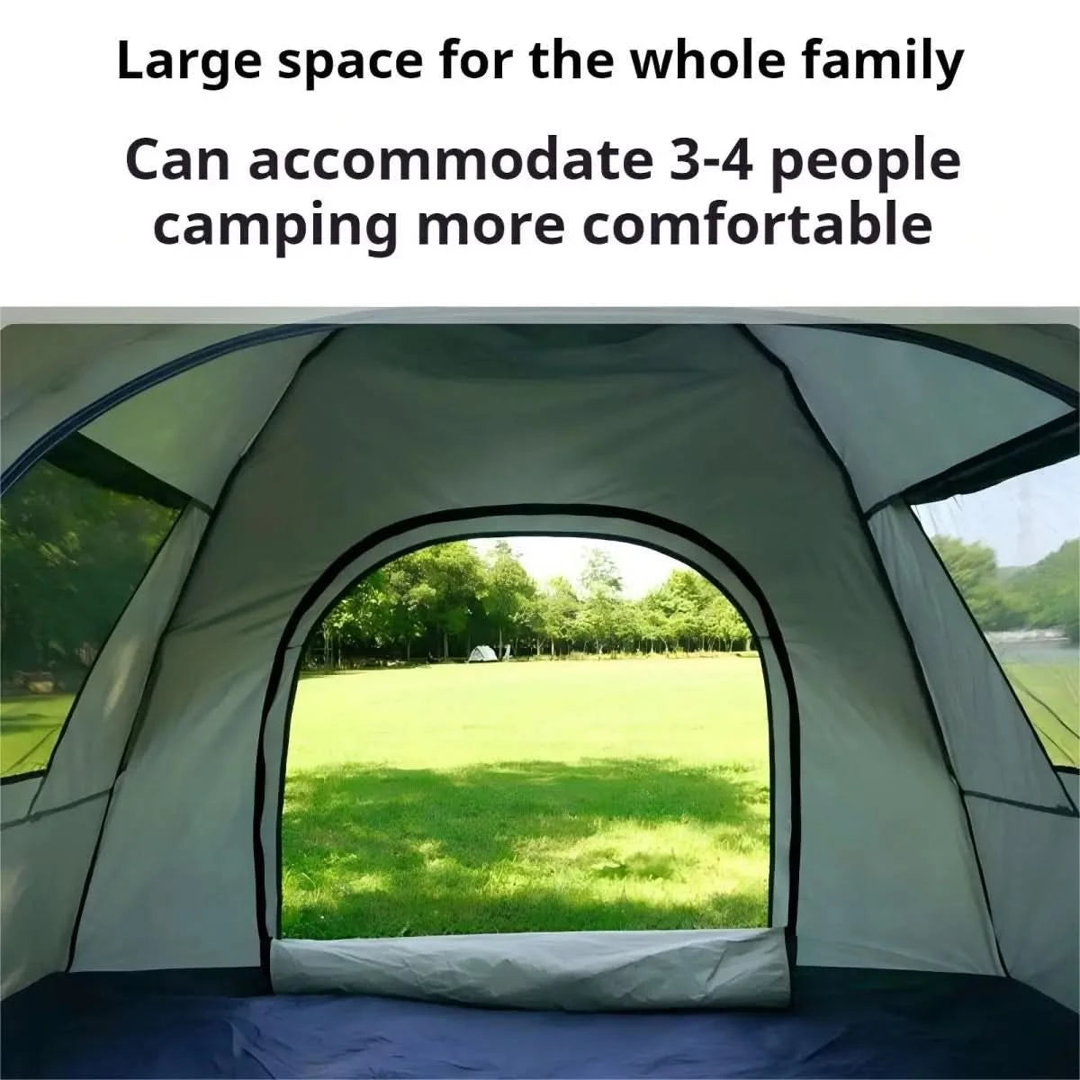 Outdoor shelter Sunshade Self-driving Travel Camping Tent Reactive outdoor Camping tent Two doors and two windows