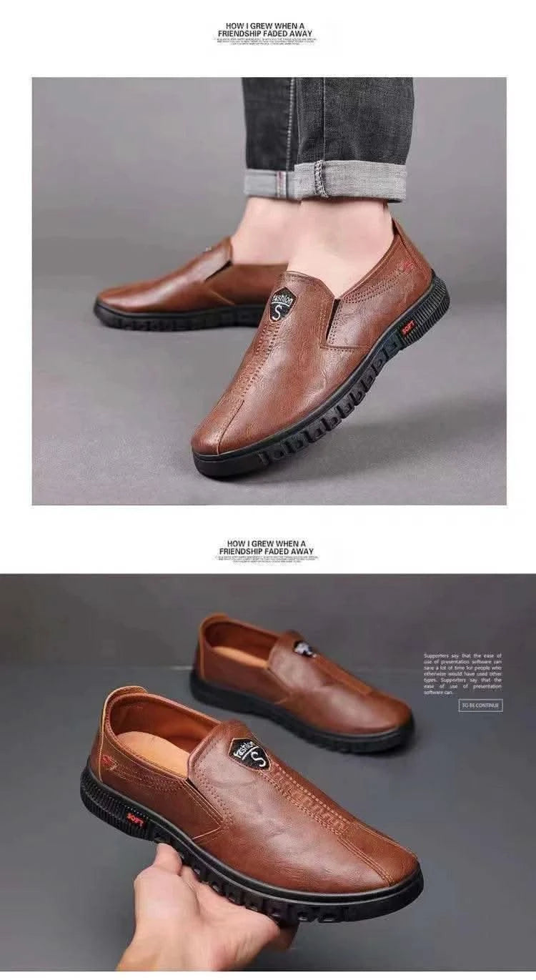 2024 New Hot Selling Men's Sports Shoes Casual Small Leather Shoes Bean Shoes Chef Shoes 39-44 Men's Shoes Dress Shoes Sneakers - M & M Global