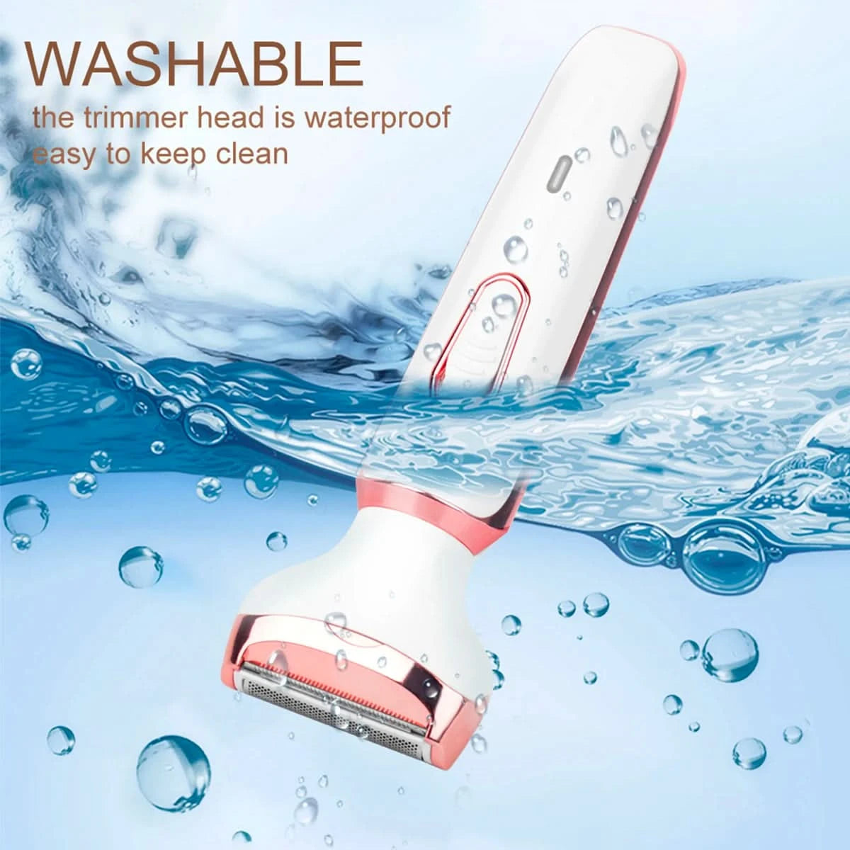 Women Electric Shavers Razors on Leg Armpit, Epilator Nose Hair Remover Facial Body Bikini Eyebrow Beard Mustache Women Trimmer - M & M Global