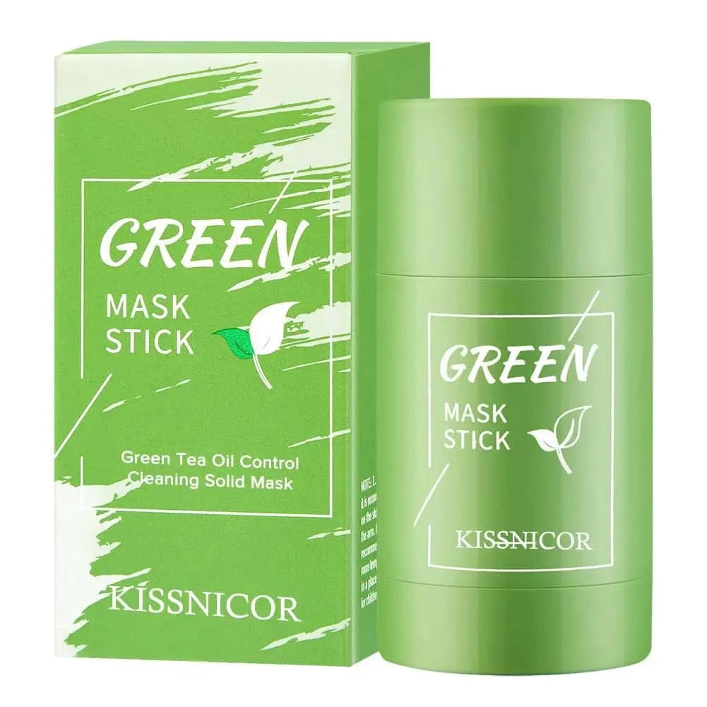 Face Clean Mask Green Tea Cleansing Stick Mask Shrink pores Deep Blackhead Remover facial Cleansing Moisturizing Mask 40g - M & M Global