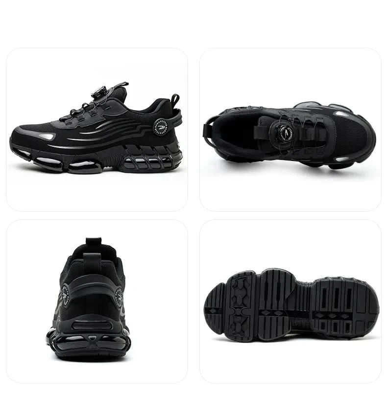 Rotating Button Steel Toe Safety Shoes Men Anti-smash Anti-puncture Work Shoes Breathable Sport Shoes Security Protective Boots