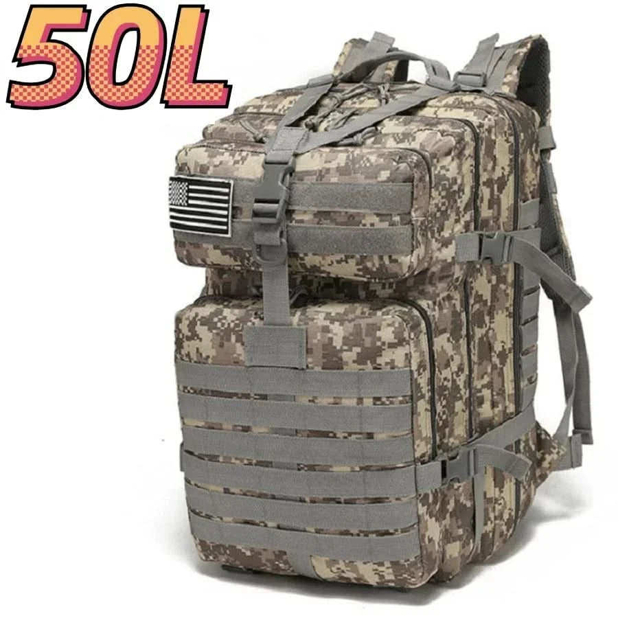 30L/50L 1000D Nylon Waterproof Trekking Fishing Hunting Bag Backpack Outdoor Rucksacks Tactical Sports Camping Hiking - M & M Global