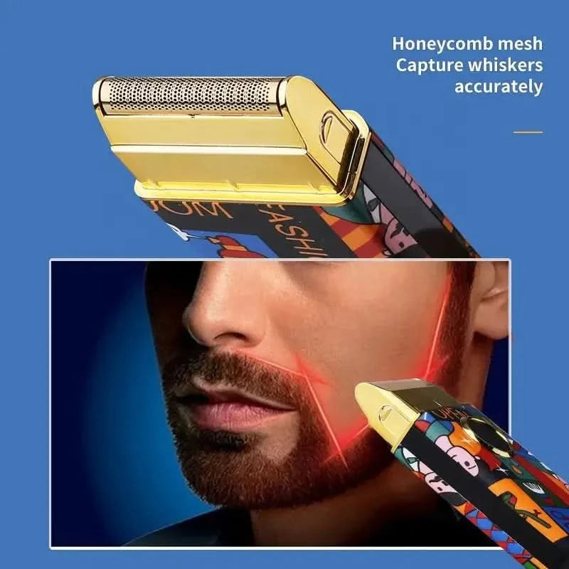 Kemei Single Blade Electric Shaver For Men Beard Stubble Wet Dry Electric Razor Washable Facial Shaving Machine Rechargeable Usb - M & M Global