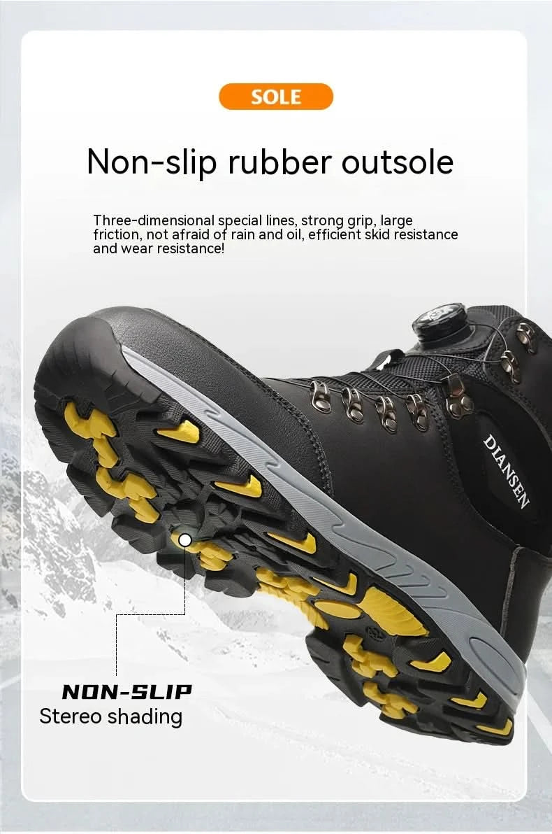 Non Slip Safety Boots for Men Work Anti-smash Indestructible Shoes Steel Toe Protective Anti-puncture Man Work Safety Boots