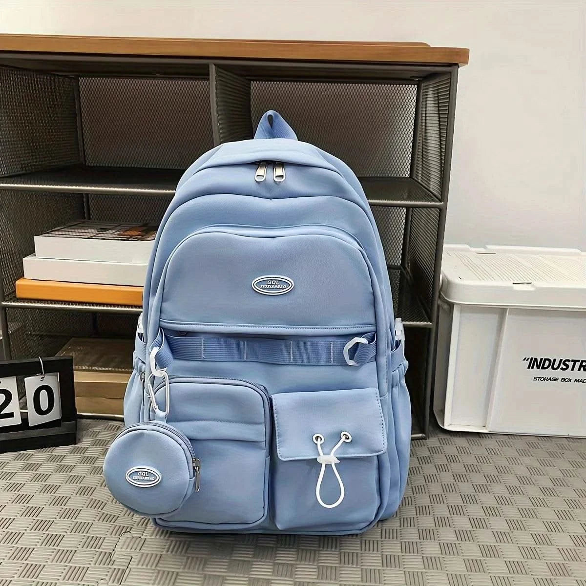 Backpack Simple Large Capacity Sports Travel Backpack Junior High School Leisure Backpack Tutorial Bag - M & M Global