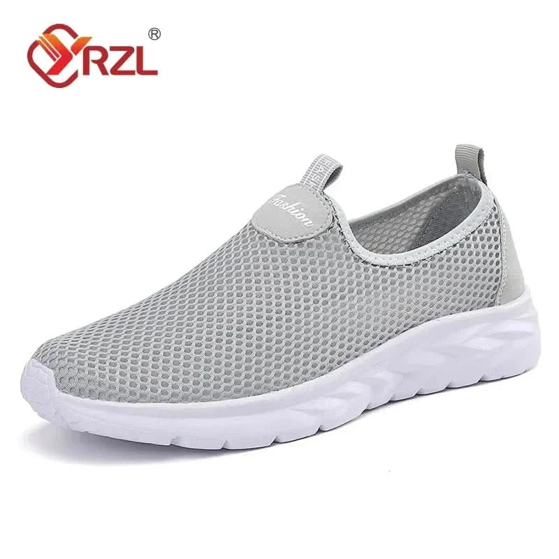 YRZL Mesh Loafers Men Casual Shoes Summer Lightweight Outdoor Male Walking Shoes Anti-slip Comfortable Slip on Loafers for Men - M & M Global