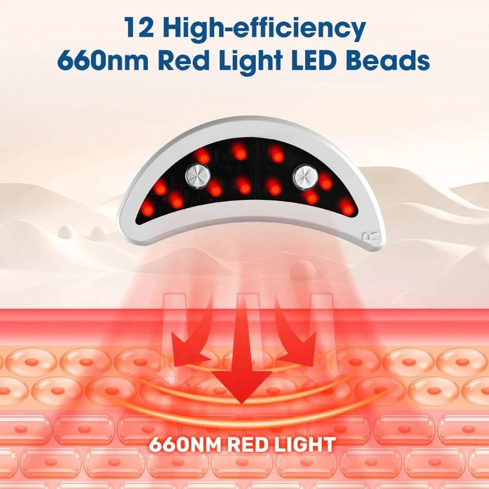 660nm Red Light Eye Massager with EMS Anti-Aging Eye Care Device Reduce Bags & Dark Circles Portable Eye Rejuvenation Pads - M & M Global