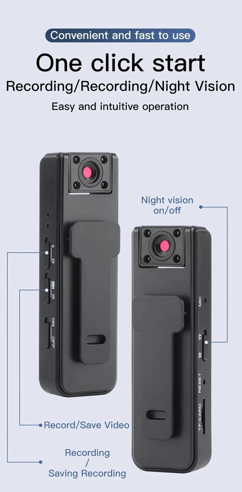 Xiaomi A9 High-definition 1080P Mini Camera Night Vision Portable Digital Camera Outdoor Sports Camera Riding Camcorder - M & M Global