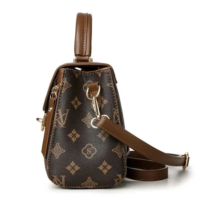 Bags for Women, Printed Fashionable Hand-Held Locks, Commuting Small Square Bag, Fashionable and Versatile Shoulder Crossbody Ba - M & M Global