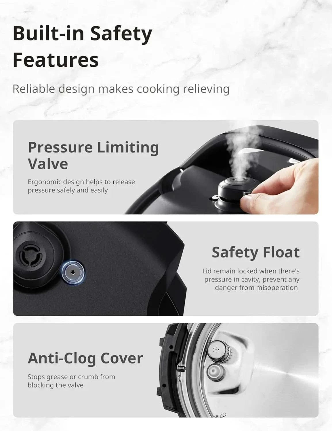 9-in-1Electric Pressure Cooker,14 Presets Instant Multi Cooker Olla de Presion Non-Stick Pot Yogurt Maker Rice Cooker 6 Quarts - M & M Global