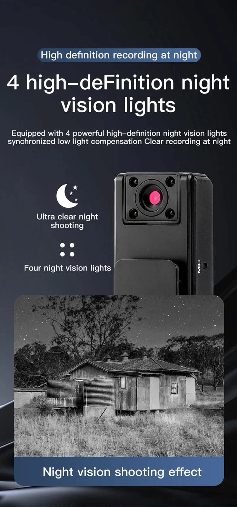 Xiaomi A9 High-definition 1080P Mini Camera Night Vision Portable Digital Camera Outdoor Sports Camera Riding Camcorder - M & M Global