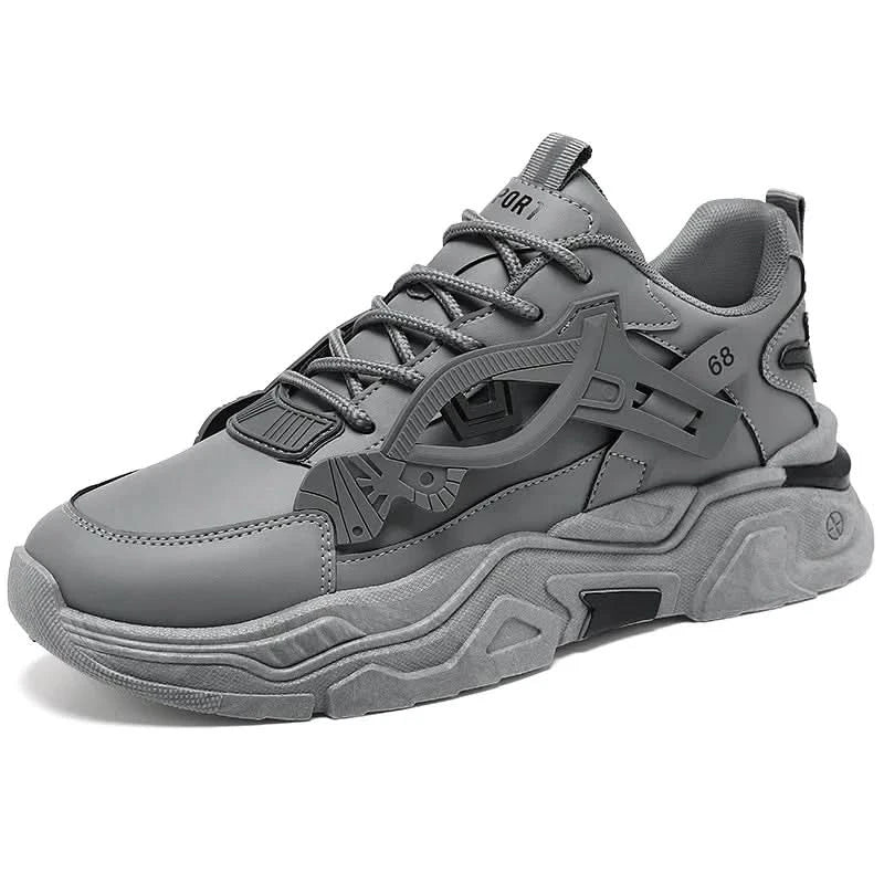 Student height increasing shoes four season new thick sole men's casual sports shoes soft sole comfortable outdoor running shoes - M & M Global