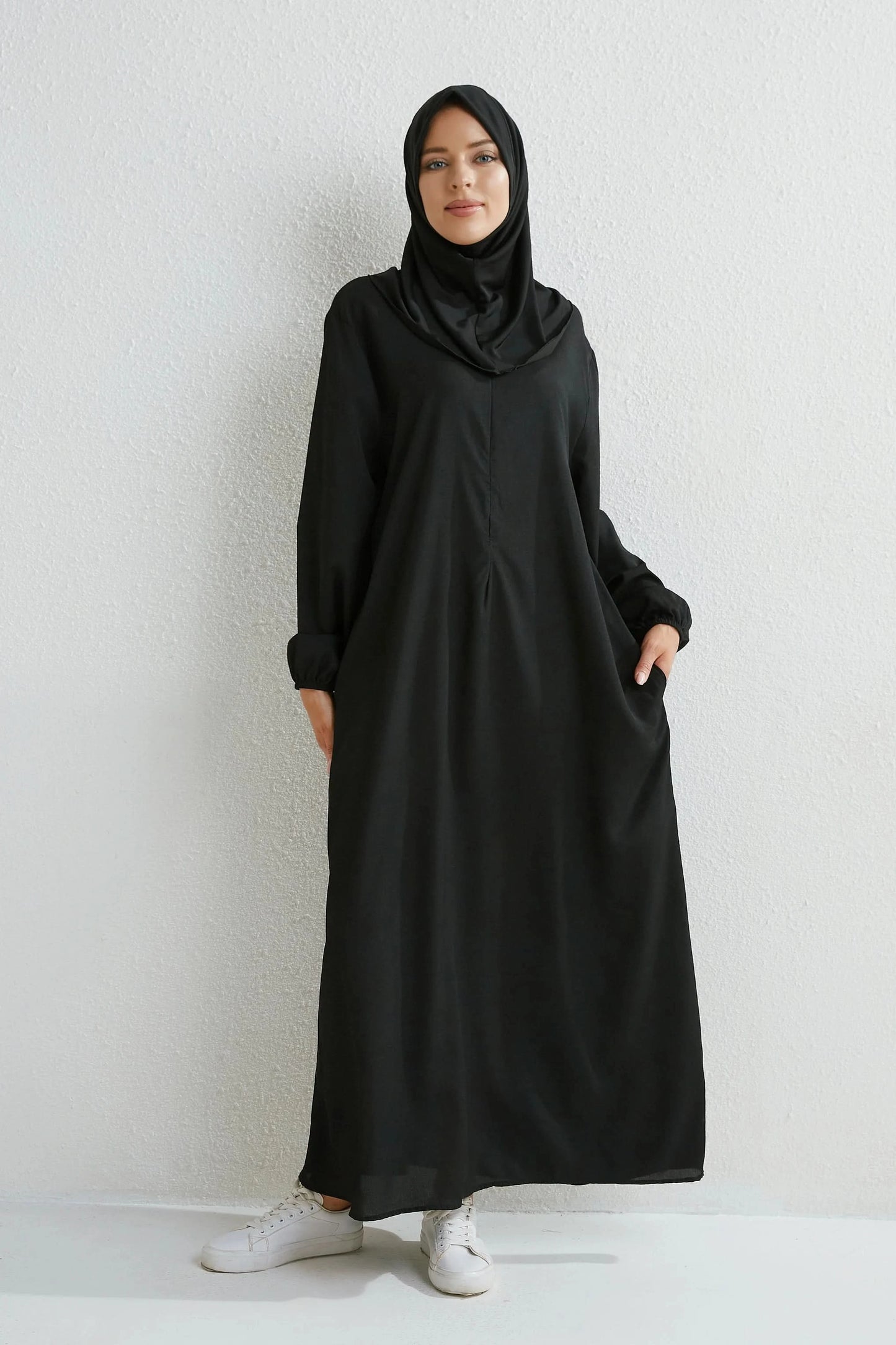 Muslim Dresses Women Maxi Dresses Mujer Vestidoes Female Loose Dresses Full Sleeve Printed Floral Casual Robe Long Dress - M & M Global