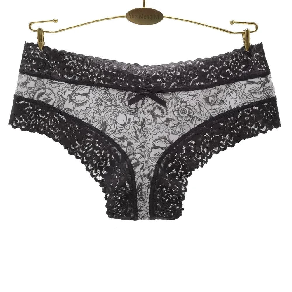 Sexy Lace Women Panties Cotton Underwear Girls Bow Briefs New Ladies Bikini 6 Pcs/set - M & M Global