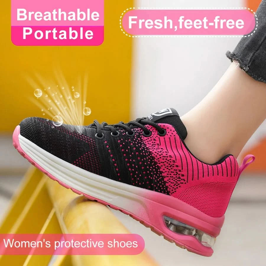 Two layer cowhide men's anti-smash anti-puncture high top work safety shoes