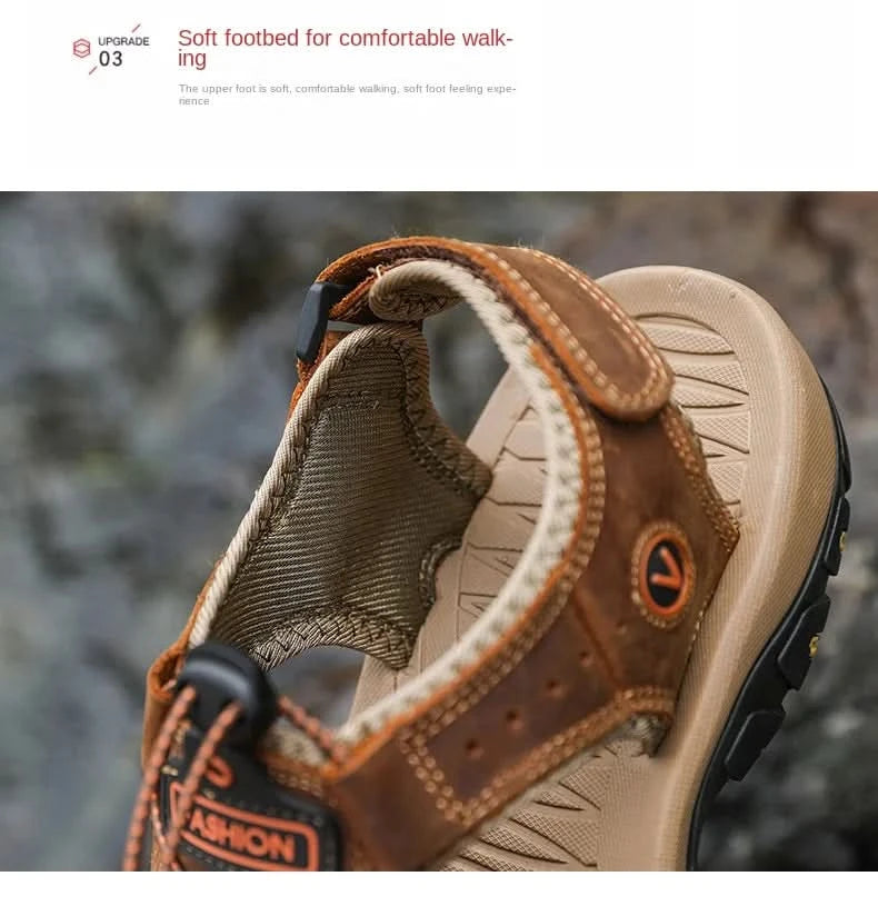 Outdoor Wading Summer Sandals For Men Anti Slip Cool Casual Shoes With Arch Support Plus Size 38-48 Beach Sandalias - M & M Global