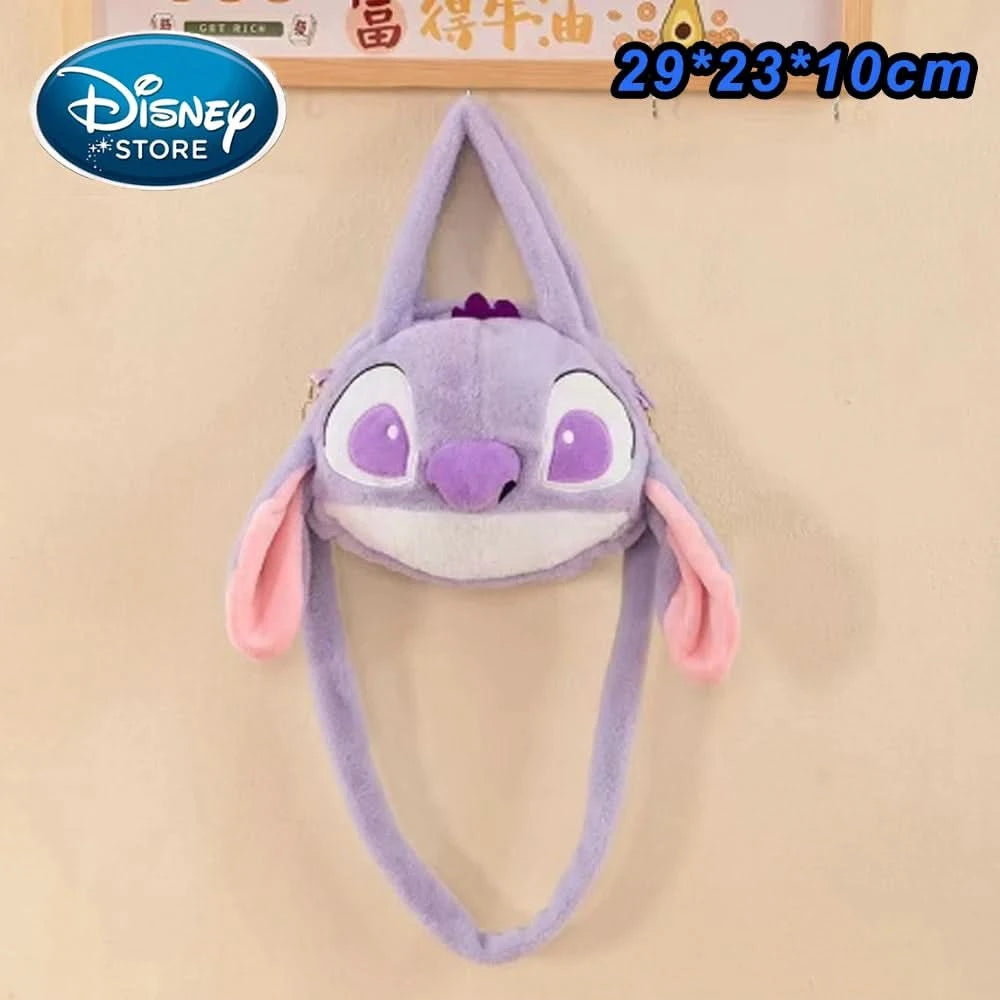 New Disney Plush Backpack Ins Japanese Blue Stitch Funny Cartoon Large-Capacity Student Backpack Kindergarten Bag Child Gift - M & M Global