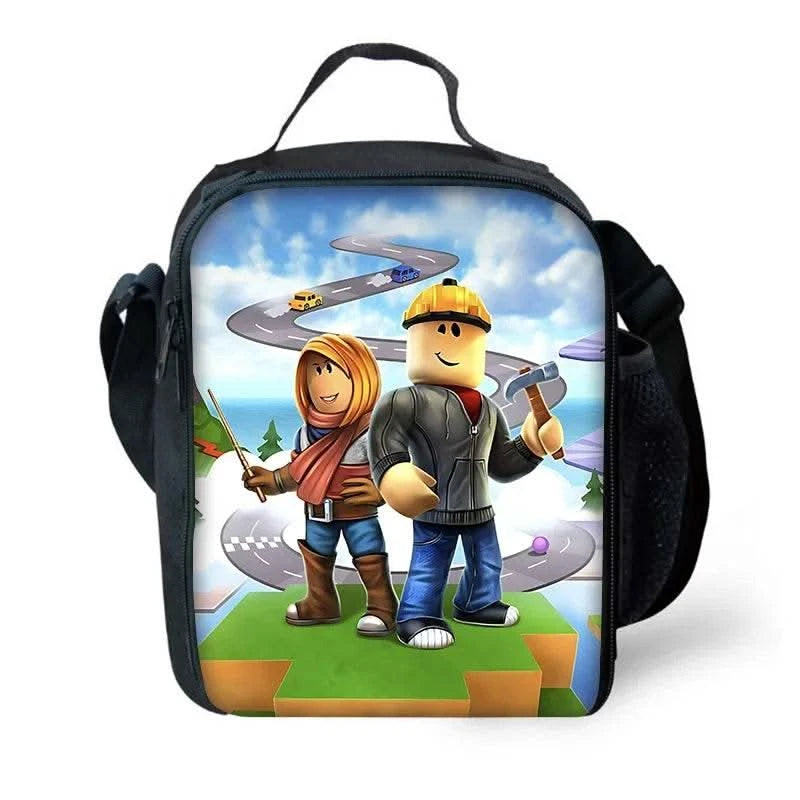 Child School Game R-RobloxS Backpack with Lunch Bags ,Pencil Bags ,School Bags for Boys Girls Best Gift - M & M Global