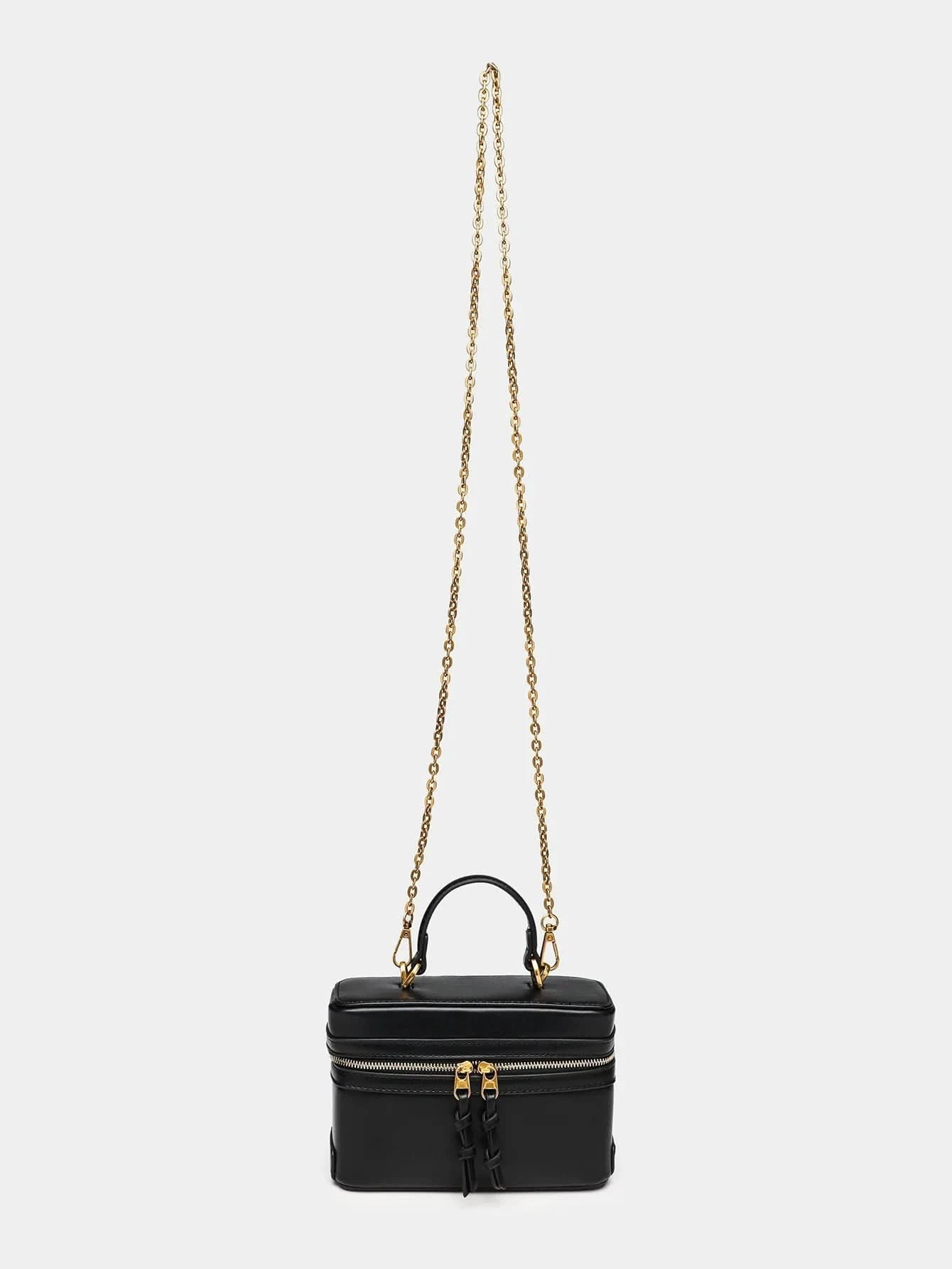 2024 summer new fashion all-in-one black single shoulder popular portable hard fashion small square bag - M & M Global