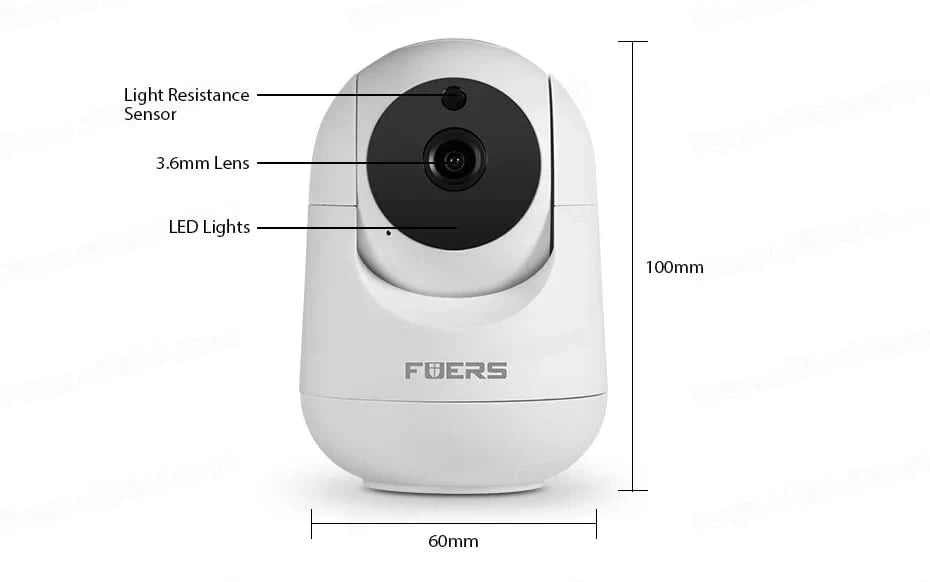 Fuers 5MP WiFi Camera Tuya Smart Home Indoor Wireless IP Surveillance Camera AI Detect Automatic Tracking Security Baby Monitor - M & M Global
