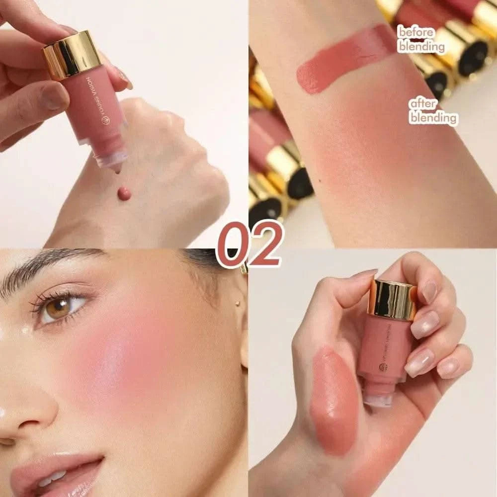 Dropper Liquid Blush Facial Rouge Contouring Brighten Plumper Nude Smooth Blush Stick Moisturize Lasting Good Complexion Makeup - M & M Global