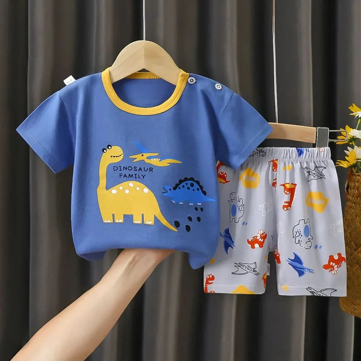2PCS Children's Sets mother Kids Clothes Boys Girl T-shirt Shorts Summer Cotton Short sleeve Baby Children Clothing Toddler Suit - M & M Global