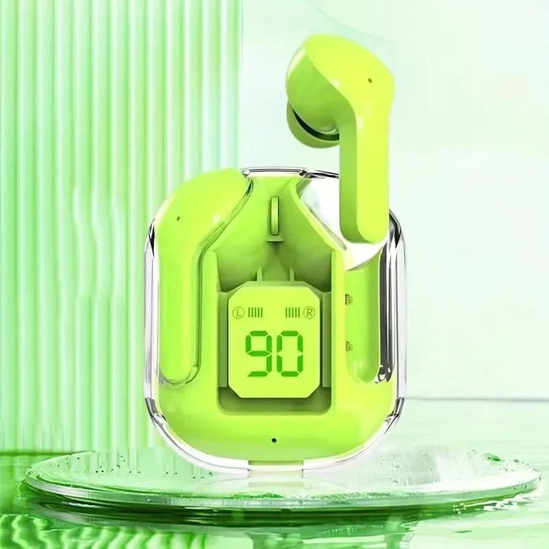 Original T2 Wireless Bluetooth Earphone Transparent HIFI Headphones LED Power Digital Display Stereo Sound Earphones for Xiaomi - M & M Global