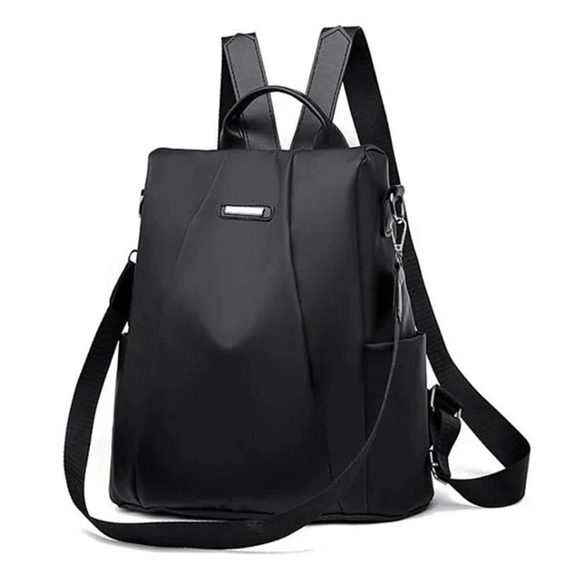 New fashion nylon solid color lightweight waterproof large capacity detachable shoulder strap multi functional women's backpack - M & M Global