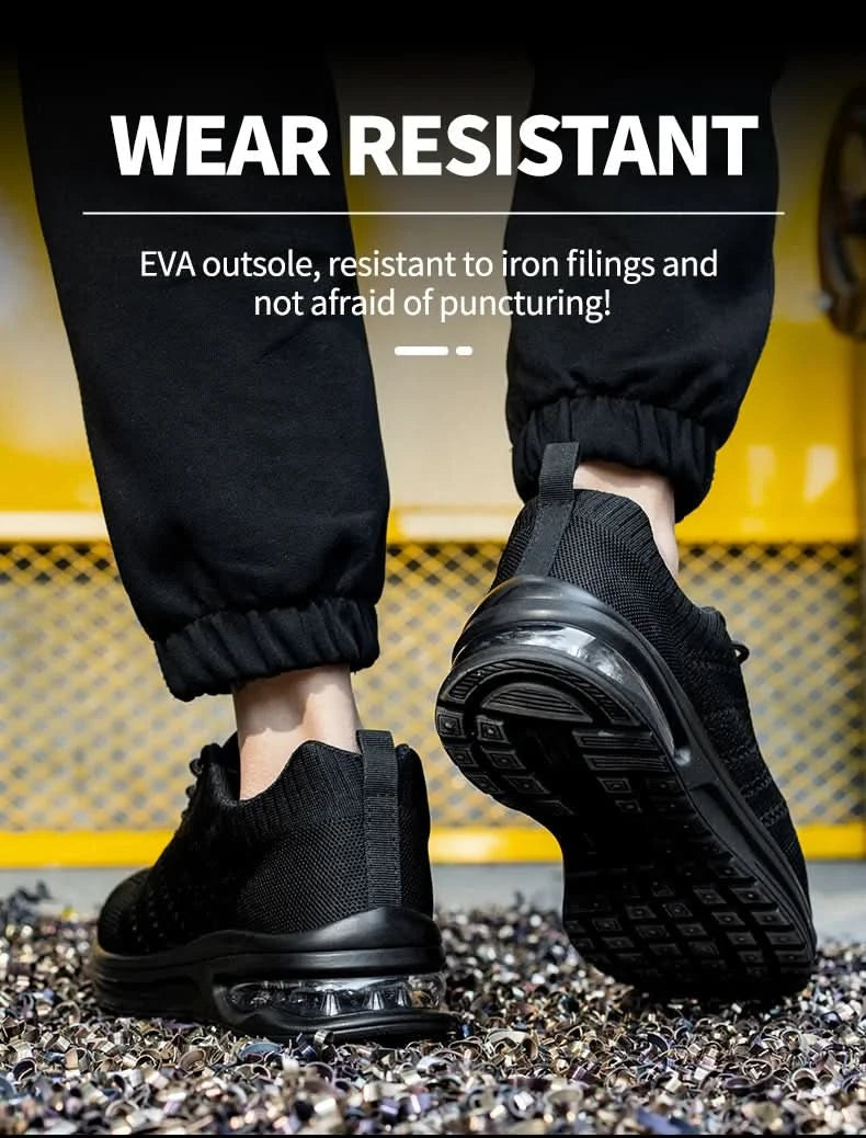 Men's Work Safety Shoes, Steel Toe Shoes, Puncture Resistant Impact Resistant Wear-resistant Outdoor Fashionable Sports Shoes