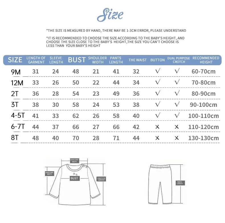 Children Kids Clothes Sets Boys Girls Suit Pajamas Clothinng Pants Cartoon Autumn Winter Sleepwear Outfits - M & M Global