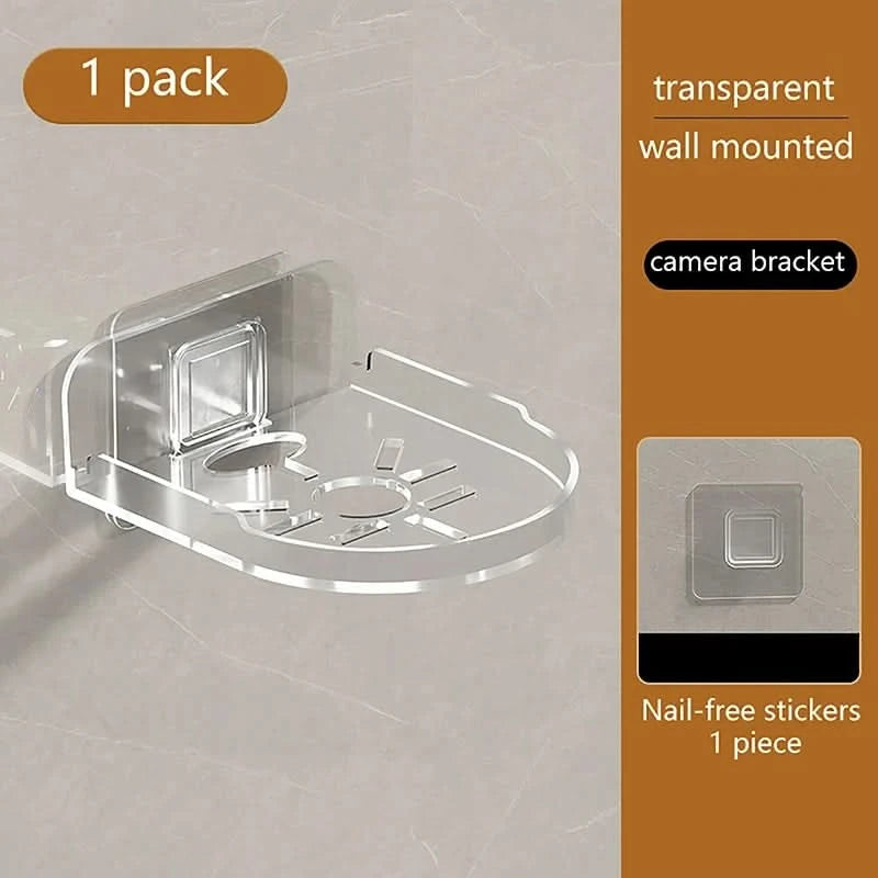 Punch-Free Security Surveillance Camera Stand New Traceless Wall-Mounted Bracket Home Self-Adhesive Drill-free Fixer 1pcs - M & M Global