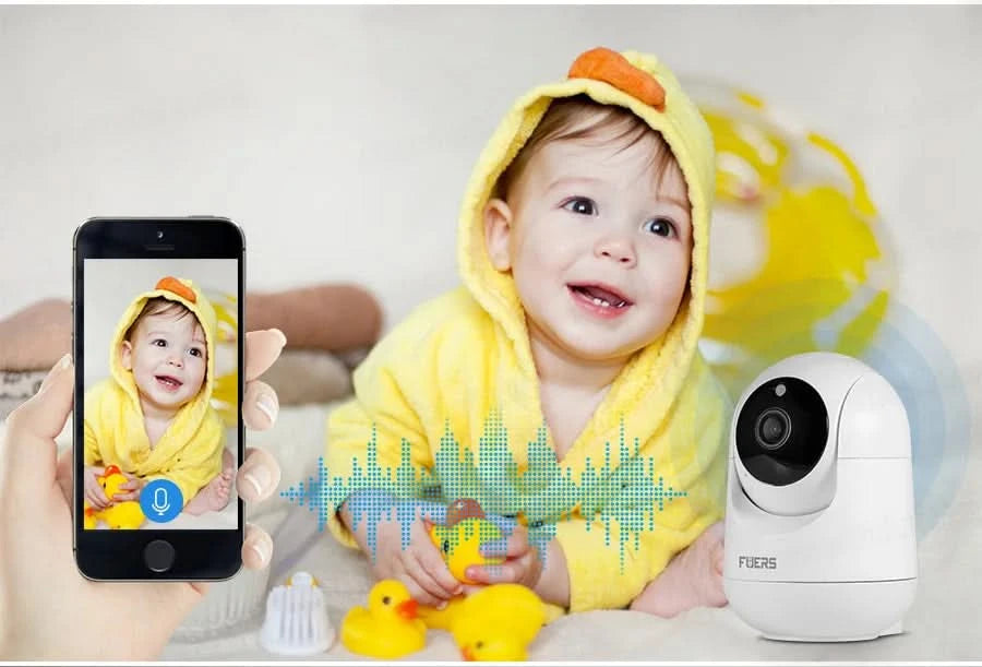 Fuers 5MP WiFi Camera Tuya Smart Home Indoor Wireless IP Surveillance Camera AI Detect Automatic Tracking Security Baby Monitor - M & M Global