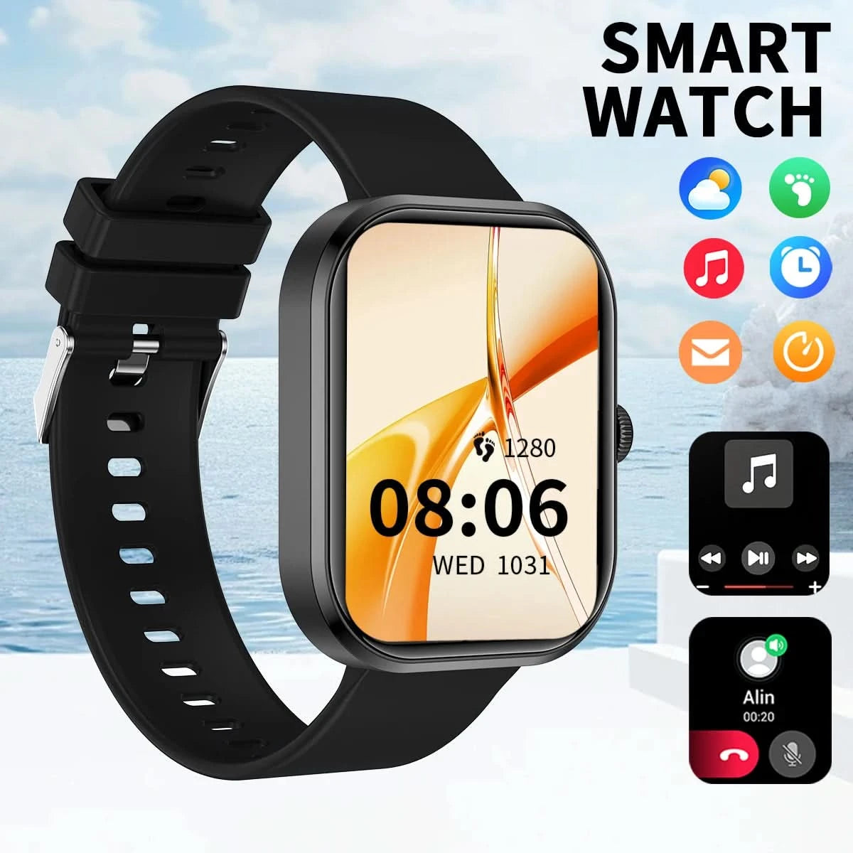 SmartWatch Women Multifunctional Smart watch Full Touch Screen Fitness Sleep Monitor Sports Bracelet Lady
