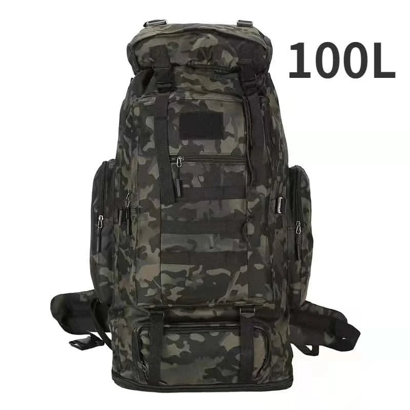80L/100L Mountaineering Bag Climb Bag Tactical Backpacks Large Backpack Outdoors Hiking Camping Travel Bags - M & M Global