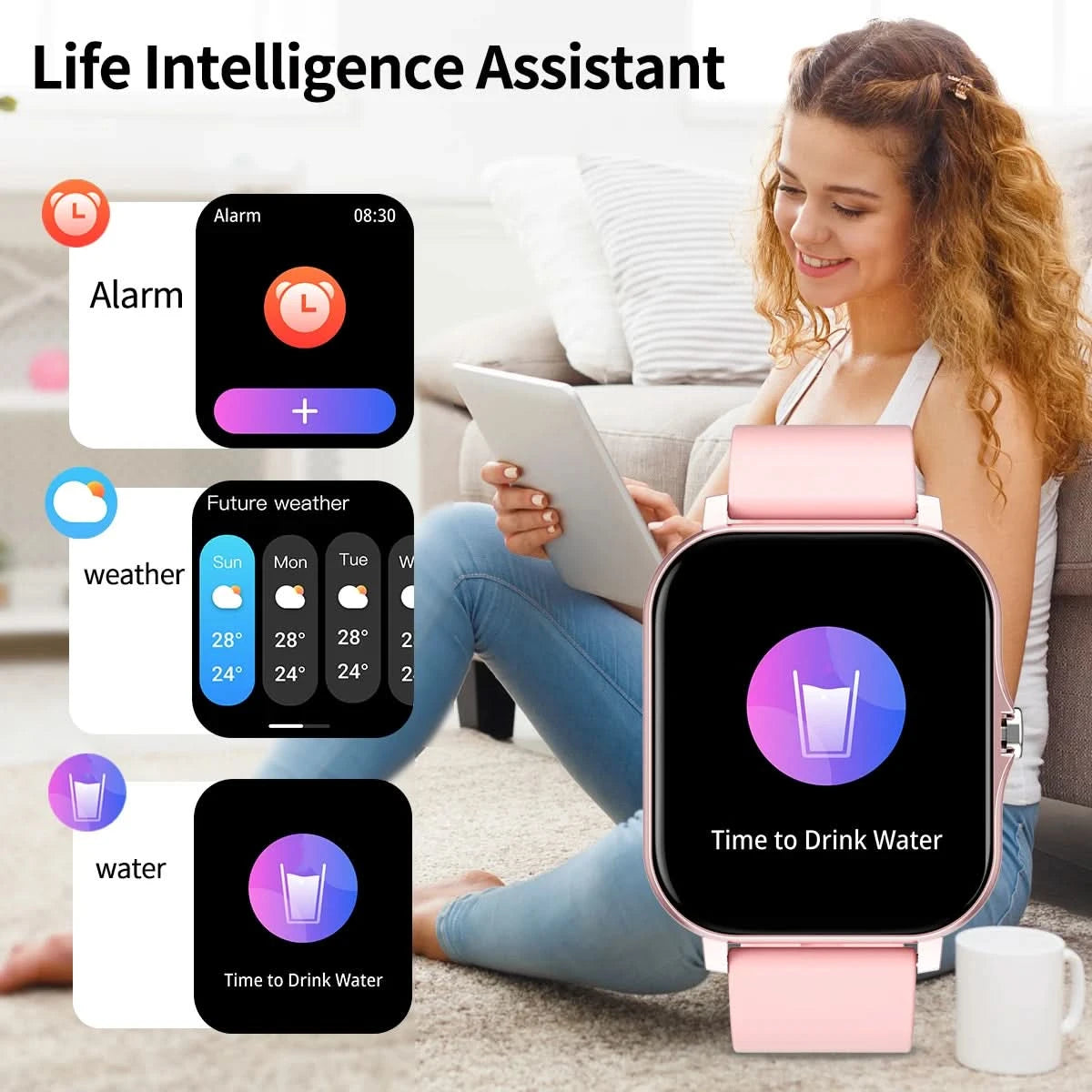 Smart watch, wireless calling /dial, multi -Sport mode,Suitable for men and women, sports watches,for iPhone/Andriod