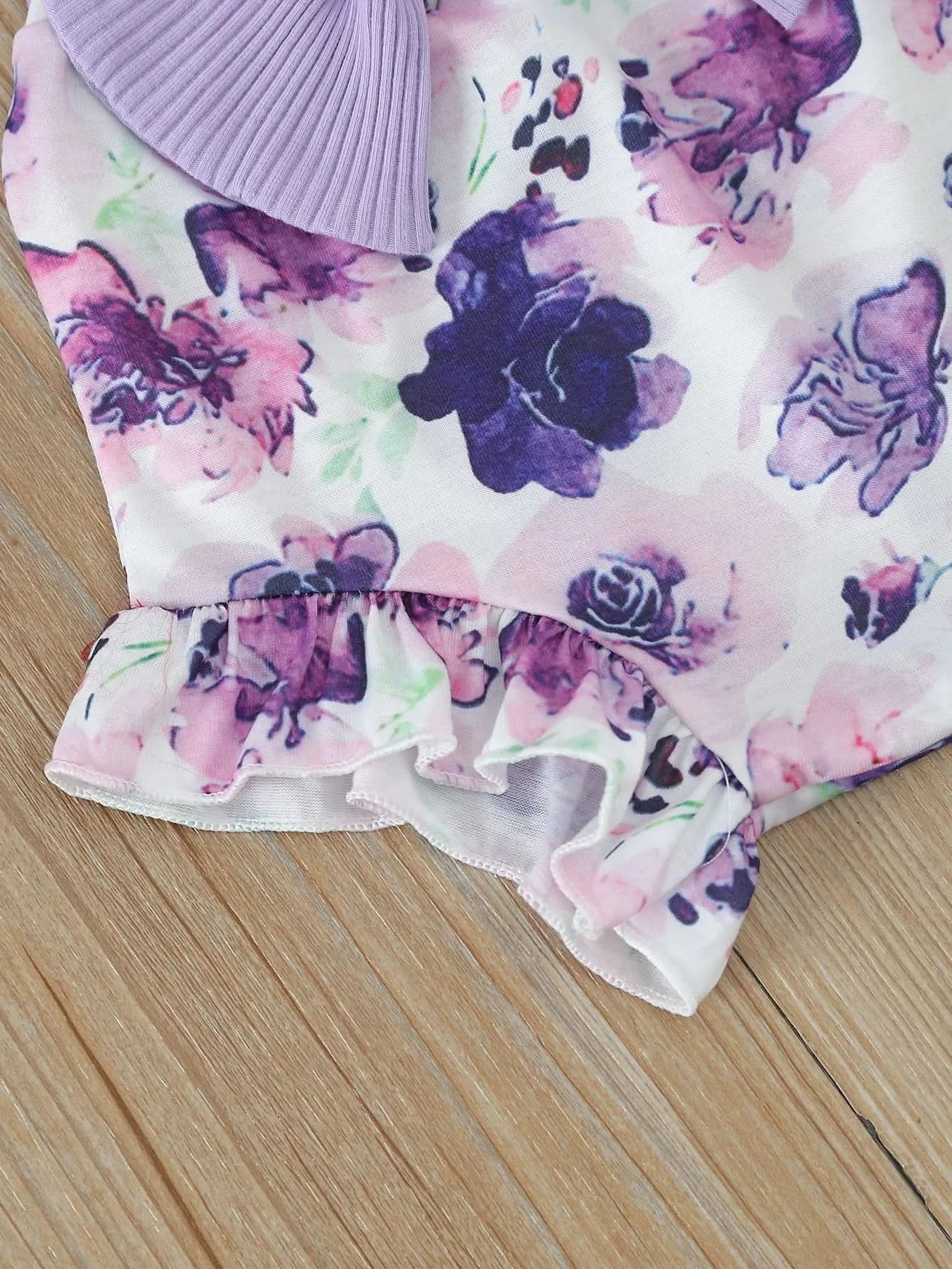 Summer Newborn Baby Girl Clothes Set Sleeveless Bodysuit Printed Shorts 3pcs Clothing Suit Baby Girl Clothes For 0-1Years - M & M Global