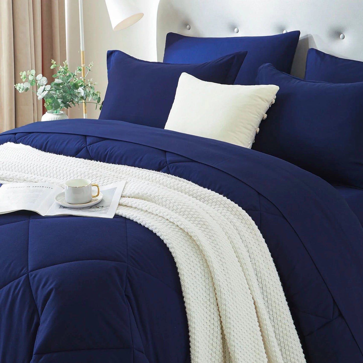 5/7-Piece Comforter Set – Bed in a Bag Bedding Set with Comforter, Sheets, Pillowcases & Pillow Shams – Soft All-Season Bed Set