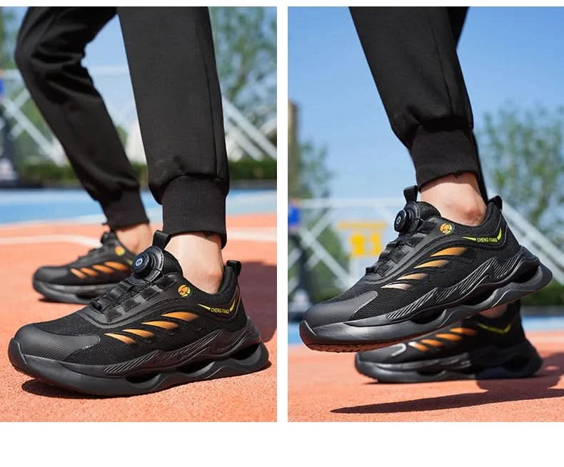 Soft sole lace-free anti-smash and anti-puncture safety shoes