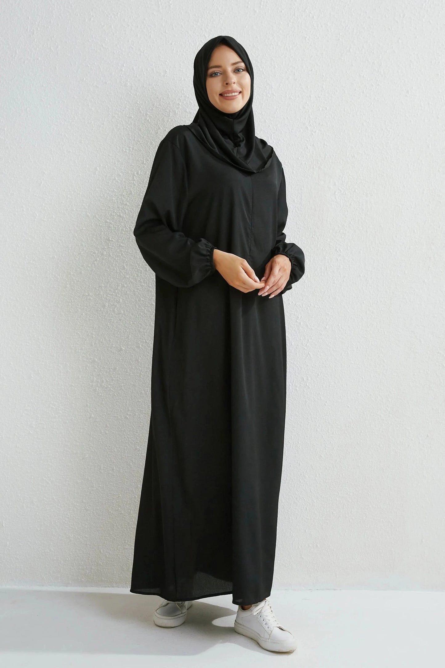 Muslim Dresses Women Maxi Dresses Mujer Vestidoes Female Loose Dresses Full Sleeve Printed Floral Casual Robe Long Dress - M & M Global