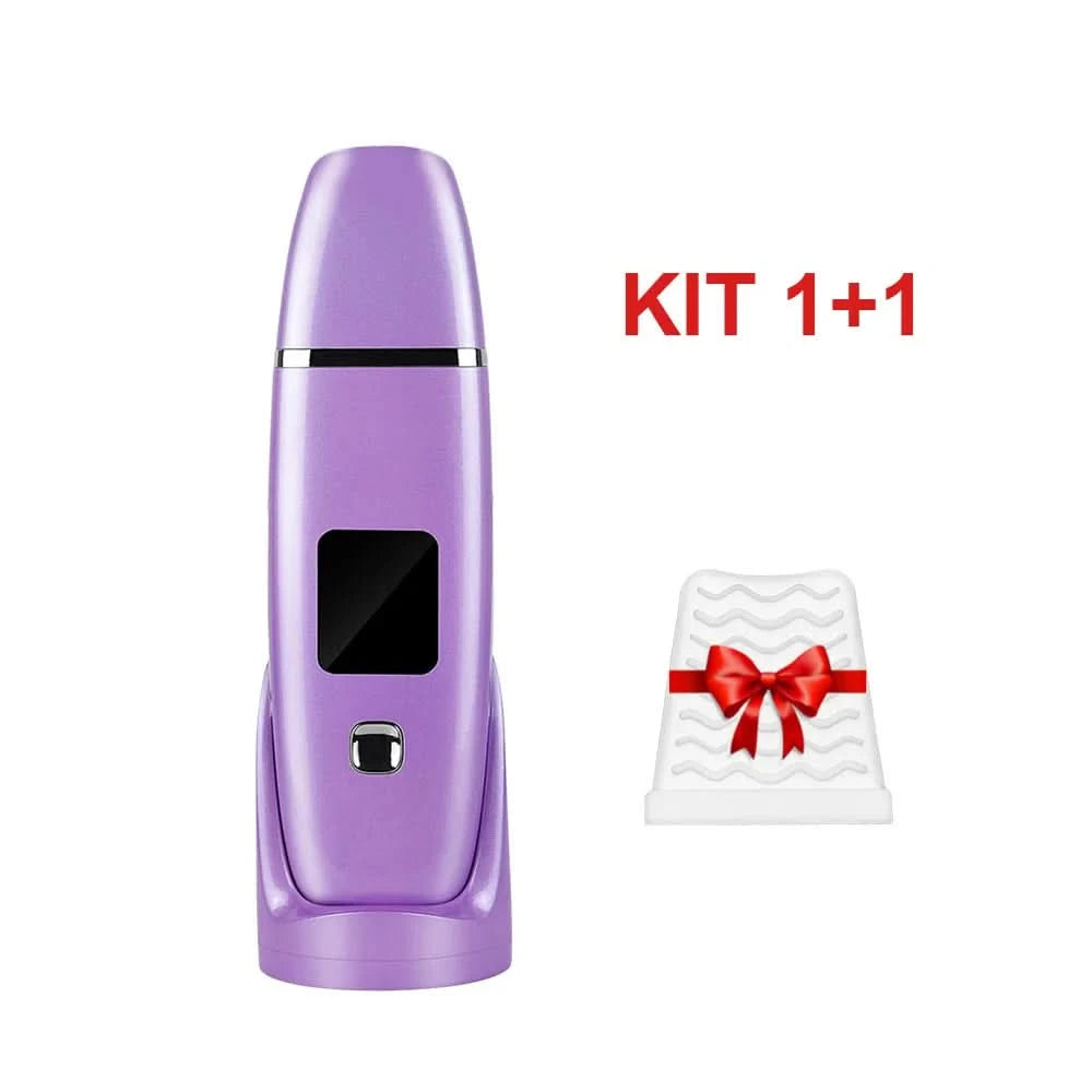 Ultrasonic Skin Scrubber Facial Spatula Blackhead Remover Deep Face Cleaning Lift Machine Peeling Shovel Pore Cleaner - M & M Global